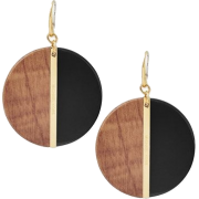 Michael Kors Gold Tone Wood Earrings - Brincos - 