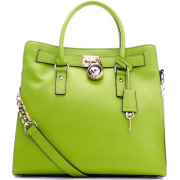 Michael Kors Hamilton Saffiano Lime - Torebki - 