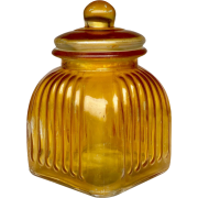 Mid century sweet shop amber display jar - Items - 