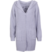 Mid-length back strap hooded knit cardig - Cardigan - $35.99  ~ 30.91€
