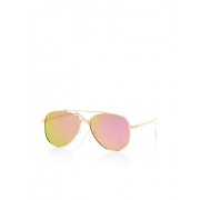 Mirrored Metallic Aviator Sunglasses - Sunglasses - $5.99 