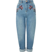 Miss Selfridge Embroidered MOM Jeans - Jeans - 