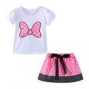 Mud Kingdom Little Girls Clothes Sets Cute Outfits Polka Dot - Skirts - $22.00 