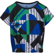 Multi Color Geometric Print Graphic Tee - T-shirts - $46.00 