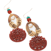 Multi Colored Linear Earrings - Aretes - 