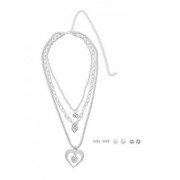Multi Layer Charm Necklace with Stud Earrings - Earrings - $6.99 