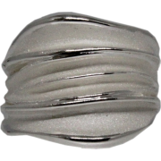 Multi-texture Silver Ring - Items - £59.00  ~ $77.63