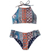 Mumentfienlis Womens Padded Two Piece Vintage Halter Bikini Swimsuit - Kostiumy kąpielowe - $19.99  ~ 17.17€