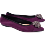 Musette purple velvet balerinas - scarpe di baletto - 