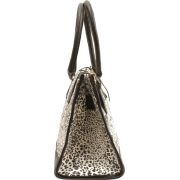 NADIRA White Snow Leopard Print Top Double Handle Office Tote Satchel Hobo Handbag Purse Shoulder Bag - Hand bag - $22.50 