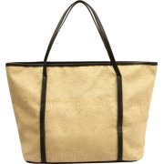 NALANI Chic Oversize Faux Snake Top Double Handle Shopper Tote Hobo Handbag Weekender Shoulder Bag Beige - Hand bag - $19.99 