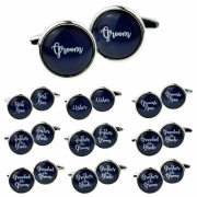 NAVY BLUE WEDDING CUFFLINKS - Il mio sguardo - £15.99  ~ 18.07€