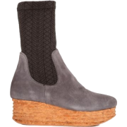 NIKA GREY SOCK BOOT - Boots - $421.00  ~ £319.96