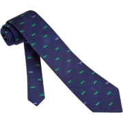 Navy Blue Silk Tie | Grasshopper Club Necktie - Tie - $39.95 