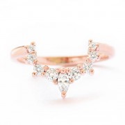 Nesting Diamond Ring, Crown Diamond Wedd - Prstenje - 
