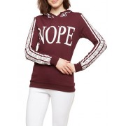 Nope Graphic Hooded Top - Top - $7.99  ~ 6.86€