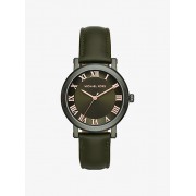 Norie Olive-Tone And Leather Watch - Zegarki - $195.00  ~ 167.48€