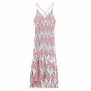 Nude sexy V-neck sling double sequined c - Košulje - kratke - $35.99  ~ 228,63kn