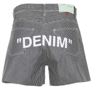 OFF-WHITE Striped denim shorts - Spodnie - krótkie - 