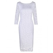OUGES Women's 3/4 Sleeve Lace Cocktail Party Bodycon Pencil Dresses - Obleke - $32.99  ~ 28.33€