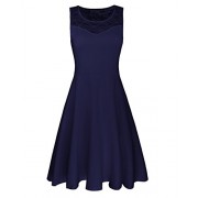 OUGES Women's A-Line Summer Sleeveless Midi Tank Dress - Dresses - $24.99  ~ £18.99