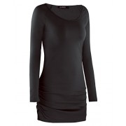 OUGES Women's Casual Long Sleeve Slim Fit Tunic Top - Dresses - $24.99 