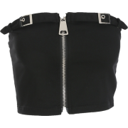 One-shoulder adjustable buckle zip vest - Vests - $15.99 