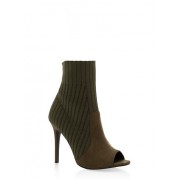 Open Toe Knit High Heel Booties - Сопоги - $39.99  ~ 34.35€