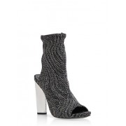 Open Toe Stretch Booties - Boots - $34.99 