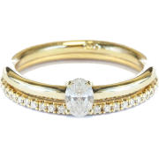 Oval Diamond Unique Engagement Rings Set - Prstenje - 