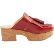 PAOLA BURGUNDY CLOG - Sandals - $408.00 