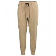 PAUL JONES Men's Casual Cotton Elastic Waist Drop Crotch Tapered Pants Trousers - Pants - $19.99 