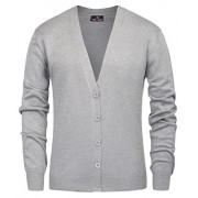 PAUL JONES Men's Stylish V-Neck Button Placket Cardigan Sweater with Ribbing Edge - Košulje - kratke - $18.99  ~ 120,64kn