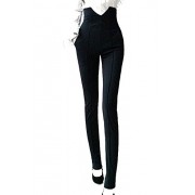PEATAO Women Skinny Pencil Pants, Fashion Long High Waist Stretch Slim Straight Fit Elastic Pants Trousers (Black) - Hose - lang - $14.99  ~ 12.87€