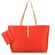 PEATAO Women Tote Handbag Women Synthetic Leather Handbag with Small Wallet (US STOCK) - Hand bag - $39.99 