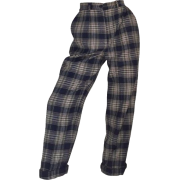 PLAID TROUSERS - Capri hlače - 