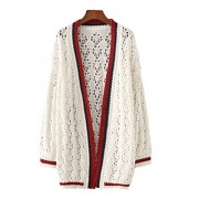 PRETTYGARDEN Women's 2018 Hollow Out Long Sleeve Long Cardigan Sweaters - Рубашки - короткие - $3.29  ~ 2.83€