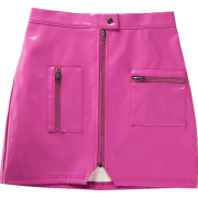  PU bag hip leather skirt - Skirts - $25.99 