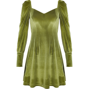 Palace style velvet square neck dress - Kleider - $22.39  ~ 19.23€