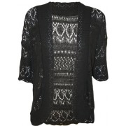 PaperMoon Women's Plus Size Crochet Knitted Short Sleeve Cardigan - Košulje - kratke - $0.51  ~ 3,24kn