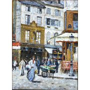 Parisian street painting french c1900s - Ilustracije - 