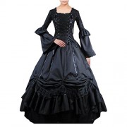 Partiss Women's Classic Lolita Fancy Dress Cosplay Costume Free Petticoat - Dresses - $54.99 