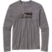 Patagonia Long Sleeve Live Simply Spare T-Shirt - Men's Gravel Heather - Koszulki - długie - $22.80  ~ 19.58€