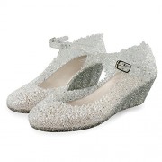 Paul Kevin Women's Jelly Wedge Beach Sandals High Heels Glass Slipper Shoe - Sandals - $16.99 
