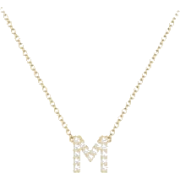 Pavé M Initial Necklace - Uncategorized - £299.00  ~ 2.499,20kn