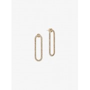 Pave Gold-Tone Drop Earrings - Brincos - $85.00  ~ 73.01€