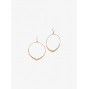 Pave Gold-Tone Hoop Earrings - Brincos - $95.00  ~ 81.59€