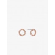 Pave Rose Gold-Tone Circle Stud Earrings - Kolczyki - $75.00  ~ 64.42€