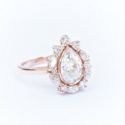 Pear Moissanite & Diamonds, Unique Engag - Prstenje - 