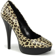 Pin Up Couture's Tan Cheetah Print Pumps - 6 - Shoes - $42.50 